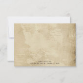 Vintage Kerst Goud RSVP Kaart | Elegant (Achterkant)
