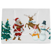 vintage Kerst Groot Cadeauzakje (Voorkant)