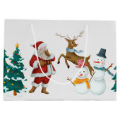 vintage Kerst Groot Cadeauzakje (Achterkant)