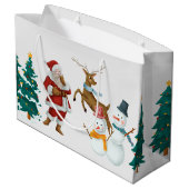 vintage Kerst Groot Cadeauzakje (Achterkant Gekanteld)