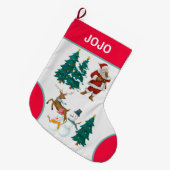 vintage kerst grote kerst kous grote kerstsok (Voorkant (Hangend))