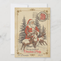 Vintage Kerst Hand-Drawn Flat Holiday