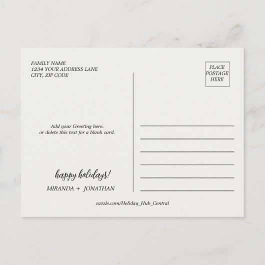 Vintage Kerst Herten Collage papier Feestdagenkaart (Achterkant)