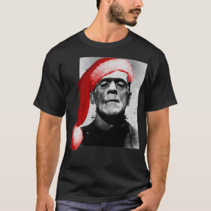 Vintage Kerst Horror Santa Hat T-shirt
