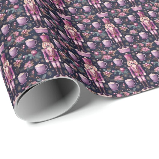 Vintage kerst inpakpapier notenkrakerpapier (Rol Hoek)