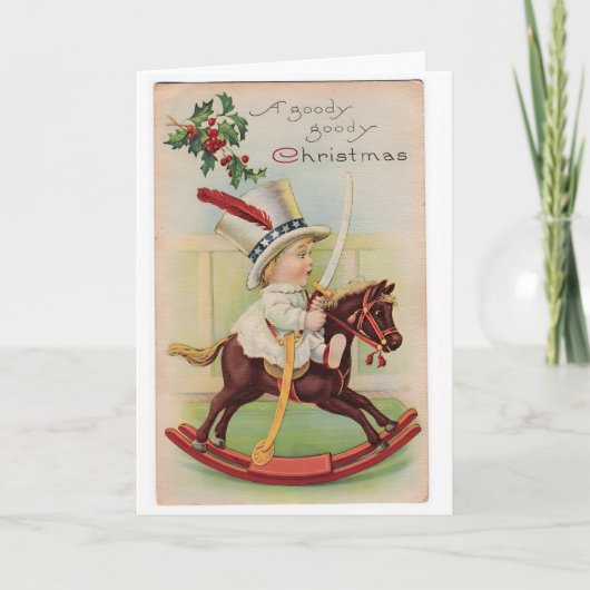 Vintage Kerst jaren 1940 Retro Aangepaste tekst Kaart (Voorkant)