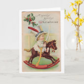 Vintage Kerst jaren 1940 Retro Aangepaste tekst Kaart (Gele Bloem)