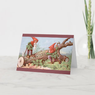 Vintage kerst Kaart   Gelukkig nieuwjaar