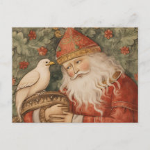 Vintage Kerst Kaart |  Santa briefkaart