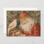 Vintage Kerst Kaart |  Santa briefkaart (Voorkant / Achterkant)