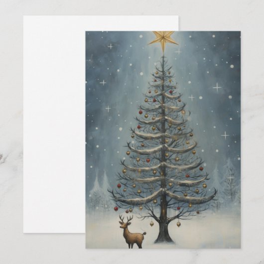 Vintage Kerst Kaarten - Unieke Kerst Kaarten (Voorkant / Achterkant)