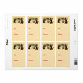 Vintage Kerst Katten Sneeuwbal Gevecht Gift Label (Full Sheet)