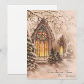 Vintage Kerst Kerst Vakantie Kaart (Voorkant / Achterkant)