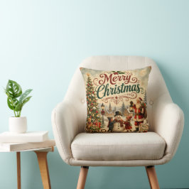 vintage kerst kinderkussen kussen