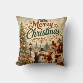 vintage kerst kinderkussen kussen
