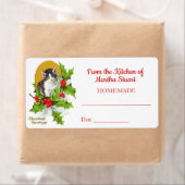 Vintage Kerst Kitten bakken inblikken pot labels (Insitu)