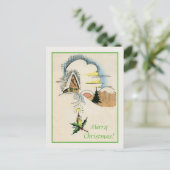Vintage Kerst klassieke tekening Feestdagenkaart (Staand voorkant)