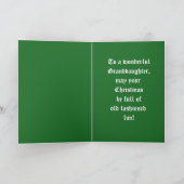 Vintage kerst kleindochter feestdagen kaart (Binnen)