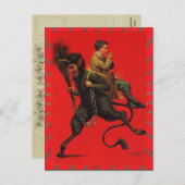 Vintage Kerst Krampus Briefkaart (Voorkant / Achterkant)