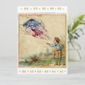 Vintage Kerst Kwallen Feestdagenkaart (Staand voorkant)