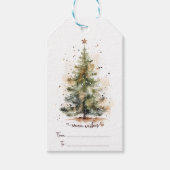 Vintage kerst labels cadeaulabel (Voorkant)