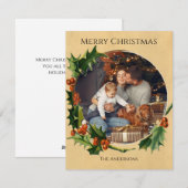 Vintage Kerst lijst familie foto kaart (Voorkant / Achterkant)