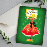 Vintage Kerst lijst groen rood glitter meisje Kaart<br><div class="desc">Vintage Kerst lijst groen rood glitter meisje uitnodiging. schattig glitterig kerstkaartje. Ideaal voor verzamelaars of voor het versturen van kaarten naar familie of vrienden voor de feestdagen. Om het extra speciaal te maken is het verfraaid met prachtige glamoureuze faux glitter. Dit ontwerp kan ook worden overgebracht op elk product op...</div>