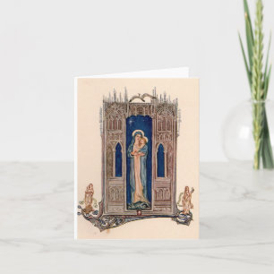 Vintage kerst Madonna met kind Kaart