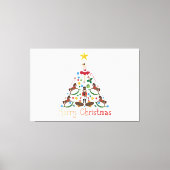 Vintage kerst met rotting paard canvas afdruk (Voorkant)