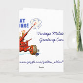 Vintage Kerst Militaire Kaart (Achterkant)