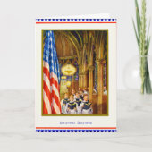 Vintage Kerst Militaire Kaart (Voorkant)