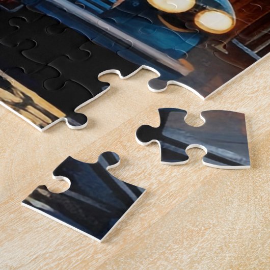 Vintage kerst Nieuw-Uw-Stad Legpuzzel (Zijkant)