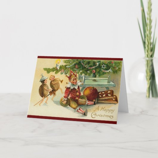 VINTAGE KERST notenkraker speelgoed Feestdagen Kaart (Voorkant)
