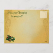 Vintage Kerst Ochtend Briefkaart (Achterkant)