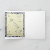 Vintage kerst op Hawaï Feestdagen Kaart (Binnen)