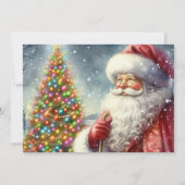 Vintage Kerst Open Huis Vakantie Uitnodiging (Achterkant)