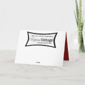 Vintage kerst orchideeën feestdagen kaart (Achterkant)