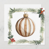 Vintage Kerst Ornament kaart (Voorkant / Achterkant)