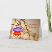 Vintage Kerst Ornament Kaart (Voorkant)