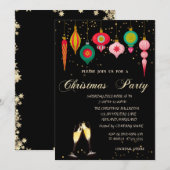 Vintage Kerst Ornamenten Bedrijf Kerst Kaart (Voorkant / Achterkant)