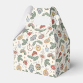 Vintage Kerst Ornamenten en Vredestekenen Bedankdoosjes (Achterkant)