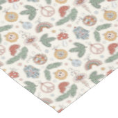 Vintage Kerst Ornamenten en Vredestekenen Tafelkleed (Gekanteld)