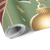 Vintage kerst ornamenten inpakpapier (Rol Hoek)