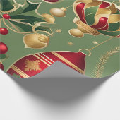 Vintage kerst ornamenten inpakpapier (Hoek)