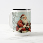 Vintage Kerst Ornamenten Koffie Mok (Voorkant links)