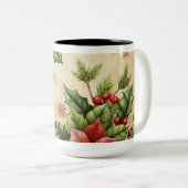 Vintage Kerst Ornamenten Koffie Mok (Voorkant rechts)