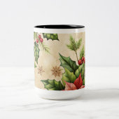 Vintage Kerst Ornamenten Koffie Mok (Center)