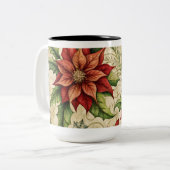 Vintage Kerst Ornamenten Koffie Mok (Voorkant links)