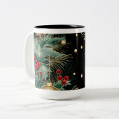 Vintage Kerst Ornamenten Koffie Mok (Voorkant links)