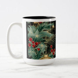 Vintage Kerst Ornamenten Koffie Mok